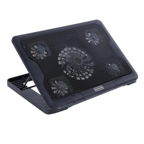 Base de enfriamiento USB para laptop con 5 ventiladores miniatura 1