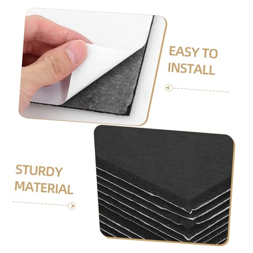 jojofuny 12pcs Paneles Acústicos para Pared, Paneles Autoadhesivos Absorbentes de Sonido, Aislantes Acústicos en Poliéster Negro miniatura 7