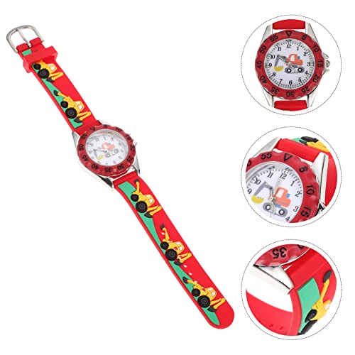 Obuyke Kids Digital Watch Kids Cars Watch Kids Time Teacher Watch Cartoon Digital Watch Excavator Children Watch Kids Watch Safe For Children Red Watch, (514Lxw728Uga745Bzgfqfrs) #TOP5