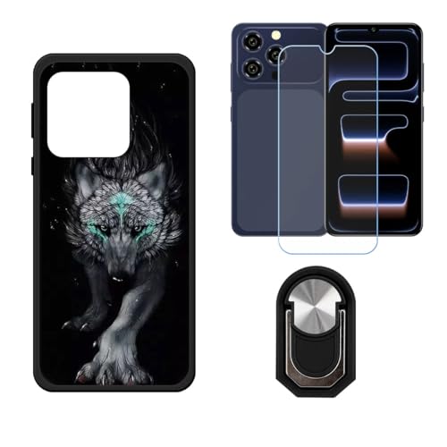 BMPNLSZ �K�p Oukitel C17 2026�p+HD�����K���X�ɓK�����ėpTPU�P�[�X�A�V���J�Q���P�[�X�o���p�[�ی�o�b�N�P�[�X-�ɓK����9�d�x�X�N���C�u�h�~�X�N���[���v���e�N�^(6,52") + ���O���\�Ŕėp�I��360�x��]�\�ȃX�e���g