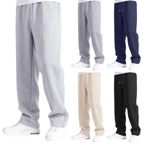 Girls Baggy Sweatpants Wide Leg Plain Skinny Loose School Pants Elastic Waist Solid Drawstring Athletic Joggers