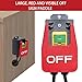 GRDM 110V Single Pole On/Off Switch with Emergency Stop Paddle, 16 A Heavy Duty Safety Switch for Woodworking Tools, Metal Equipment, Plug-in Design