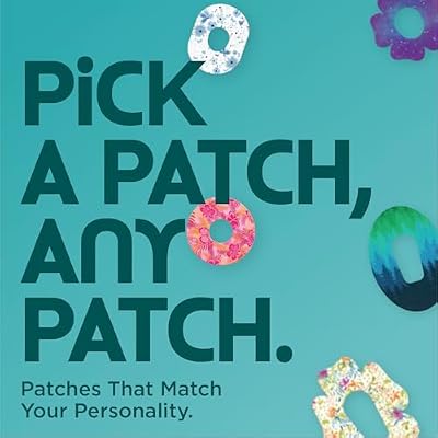 ExpressionMed - Adhesive Patches for Dexcom G7 and Stelo (Pack of 5) - Made in The USA, Waterproof, Non-Fraying, Pre-Cut CGM Sensor Tapes (Pastel Flowers Variety Pack)