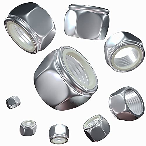 Écrous de verrouillage hexagonaux 1/2"-13 en acier inoxydable 304, lot de 10 pièces