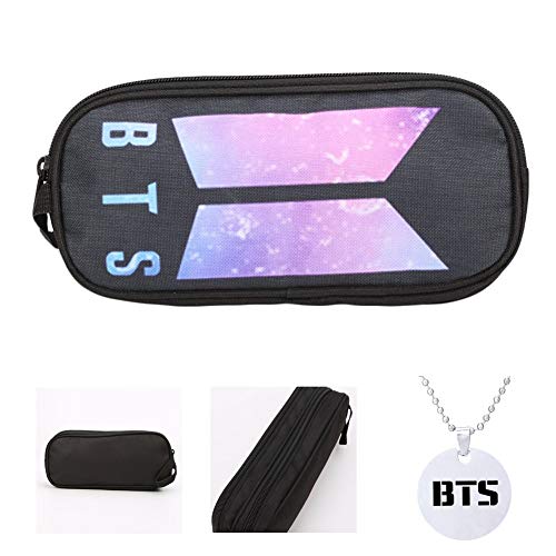 Grapes Garden Trousse BTS Bangtan Boys Trousse Kpop BTS Trousse Crayons Sac à Crayon Papeterie Sac Fourniture Scolaire avec BTS Bijoux Meilleur Cadeau pour Army(Style 02)