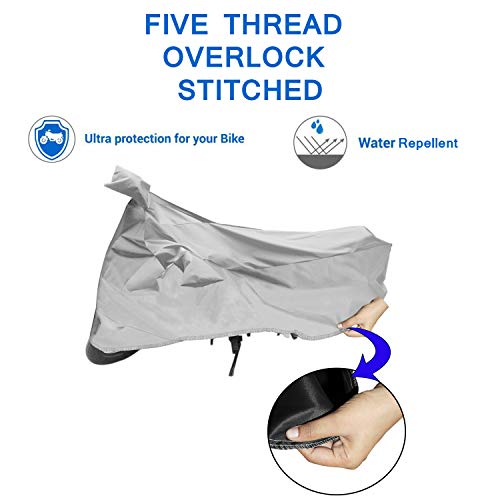 Image of Kandid Silver Two Wheeler Bike Cover for Honda Dream Yuga