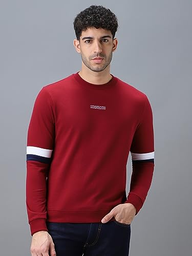 Image of Urbano Fashion Men's Cotton Color Block Sweatshirt