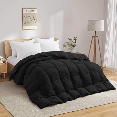 Image of Heavy Winter Comforter Single Size 60 inchX90 inch | 600 GSM Fill for Winter Comforter /Rajai /Duvet /Blanket Hotel Luxury Soft Fluffy Single Size - Black Color