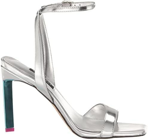 Nine West Women's Maris Heeled Sandal, Silver 040, 8.5 | Image 5