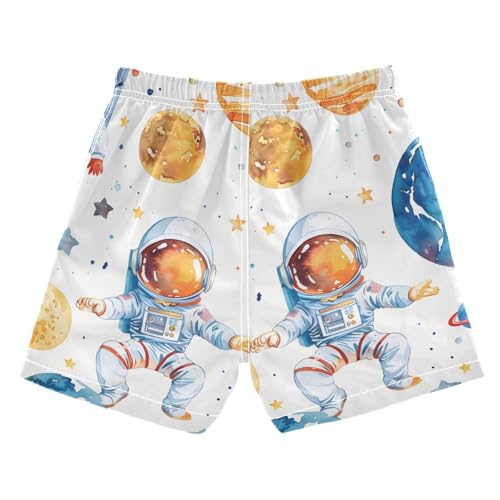 OREZI Boys Swim Trunk Shorts Astronaut Planet Bathing Suit for Toddler Kids2