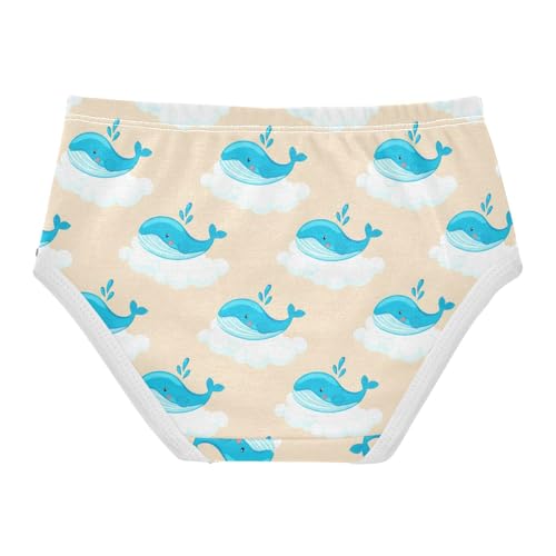 Cute Whale Yellow Toddler Girls's Underwear 2T 23031722