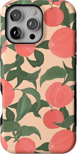 Casely iPhone 16 Pro Case | Feeling Peachy | Blush Vines | Bold Protective Design | Compatible with MagSafe
