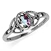 Mystic Fire Topaz 925 Sterling Silver Triquetra Celtic Knot Ring Size 7