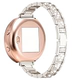 Dlllelee Compatible for Embr Wave 2 Warming Bracelet, Metal Jewelry Sparkly Diamond Thin Replacement Band Compatible for Embr Wave 2, 1 Cooling Bracelet (Starlight)