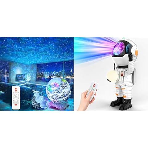 Rossetta Galaxy Projector and Astronaut Projector, LED Night Light for Kids Room with Timer and Remote, Room Decor Aesthetic, Home Decor, Gifts for Adults, Teens, Christmas, Birthday Cover