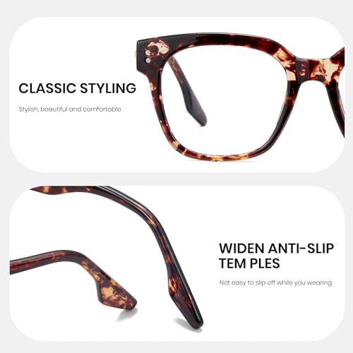 Image of Cyxus Chunky Square Blue light Glasses Womens Men Stylish TR90 Frame Computer Gaming Academic Look 8556