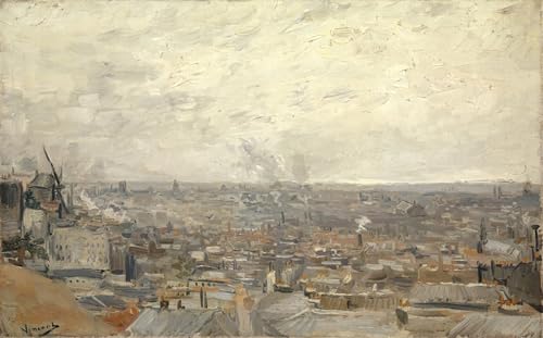 Toile Vincent Van Gogh Vue de Montmartre affiche impression salon 60x90cm