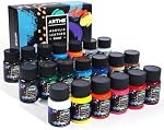 ARTME Ensemble de peinture en cuir acrylique, 20 Couleurs x 30ml Kit de teinture en cuir acrylique parfait pour les chaussures, les sneakers, les vestes, le canapé et le siège auto