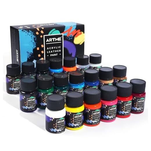 Artme Acrylic Leather Paint Set, 20 Colors x 30ml Acrylic Leather Dye Kit with Leather Preparer And Deglazer and Acrylic Finisher Perfect for Shoes, Sneakers, Jackets, Leather Sofa, and Car Seat