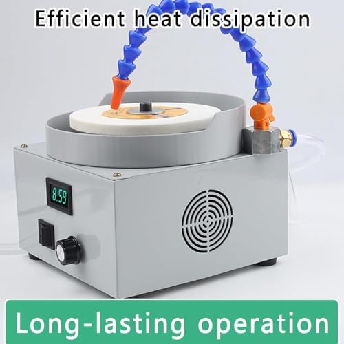 Electric Bench Sander, Knife Sharpening Machine, Adjustable Speed 0-2000rpm, Includes 80 Mesh Grinding Wheel and 3 Diamond Discs for Scissors and Metal Working