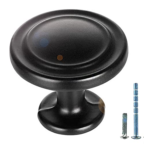 Cabinet Knobs,Dresser knobs Drawer knobs and pulls Black Kitchen cabinets knobs for Cupboard Closet Hardware Decorative Cabinet Handles and knobs Bathroom Cabinet knobs 1-1/4 Inch (20 Packs)