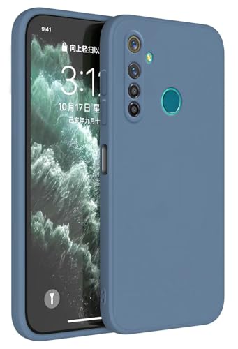 HAFFAN Funda de Silicona TPU Compatible con Realme 5 Pro (6.3'), Carcasa Protectora para Teléfono Móvil - Lavanda Gris