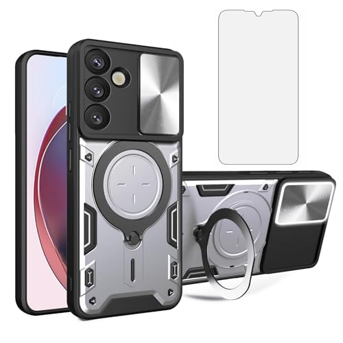 Coque Samsung S25 Plus avec protège-caméra coulissant et écran verre trempé