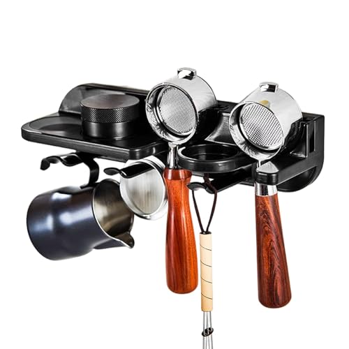 Espresso Tamper Holder Station for 58mm, Wall Mounted Portafilter Holder Coffee Station Organizer Coffee Distributor Tamper Espresso Tamping Stations Rack for Bar Home Office by Hapivida - Used condition - CA$18.63