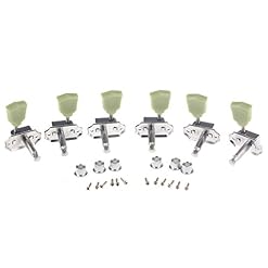 Musiclily Vintage Keystone Mécaniques Guitare 3×3 pour Guitare électrique Acoustique Style Les Paul, Chrome - Les Beatles, Paul McCartney, John Lennon, RIngo Starr, George Harrison Musiclily Vintage Keystone Mécaniques Guitare 3x3 pour Guitare électrique Acoustique Style Les Paul, Chrome – Image 2