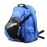 UNISTRENGH Professional Horse Riding Boot Bag Helmet Bag Parent-Child Equestrian Backpack English Boot Carry All Bag with Hat Compartment (Blue, For adult (19.7''H))