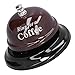 Yosoo Stainless Steel Call Bell, Classic Mirror Polished Metal Service Bell with Non Slip Base, for Restaurant Bar Coffee Shop Counter (Black)