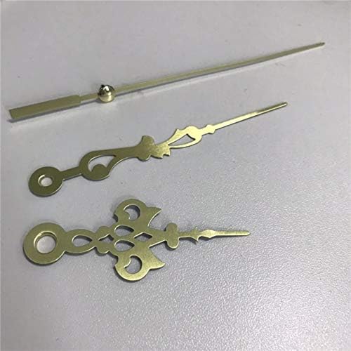 Clock Parts & Accessories 100sets Professional Practical Black/Gold Clock Hands Quartz Clock Repair Tool Parts Kit Metal Hollow Pointer for DIY Wall Clock - (Color: Gold)