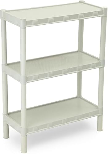 Estante Modular Branca Com 3 Prateleiras Espaçosas Para Organizar Seu Ambiente - Para Uso em Diverso