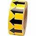 Brady 91420, 2" x 30 Yds. Vinyl Arrow Tape, Black on Yellow, 4 Rolls