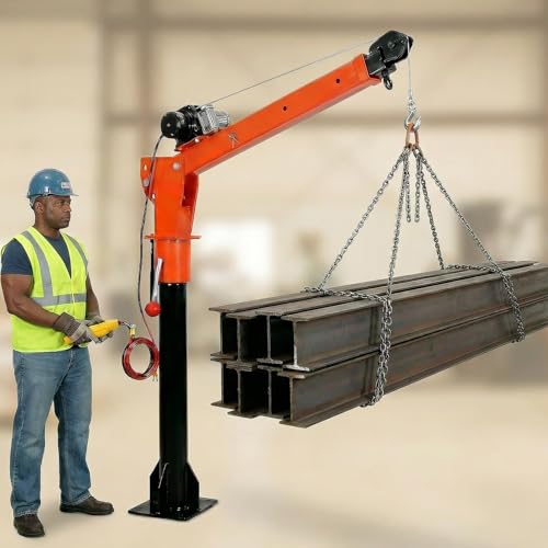 Electric Truck Crane W/3500LBS Winch 5000LBS Capacity Folding Truck-Mounted Bed Crane
