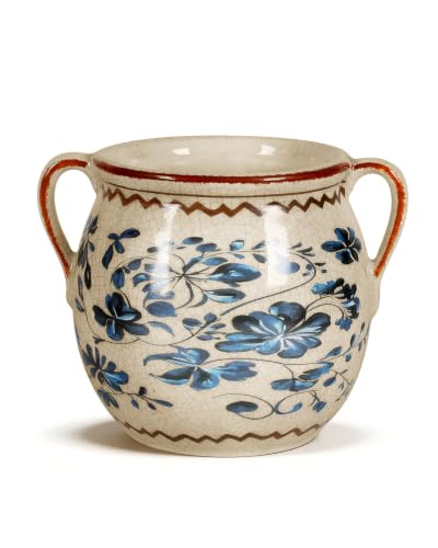 BUYMAX Ceramic Plant Pots with Drainage Hand-Painted Blue