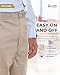 Pembrook Men's Adaptive Pants for Seniors - Elastic Waist with Zipper and Button | Senior Tan Pants