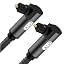 Double 90° Optical Cable Black