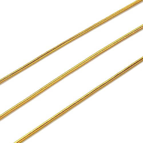 UR URLIFEHALL 21 Yards/20m x 1mm Elastic Bracelet String Cord Gold Stretch Bead Cord for Bracelets Necklace Jewellery Making Crafts - Image 4