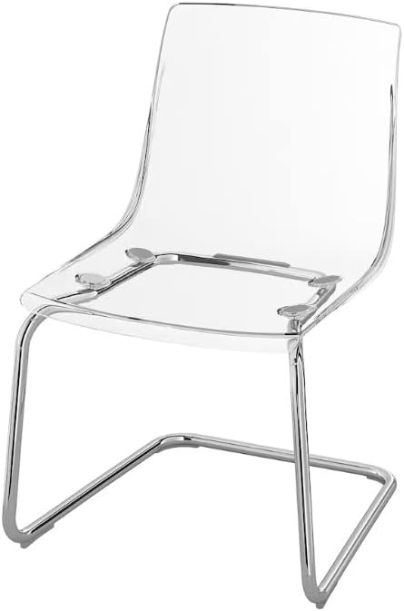 Silla moderna de plástico transparente para comedor, áreas de recepción, salones u oficina (transparente)