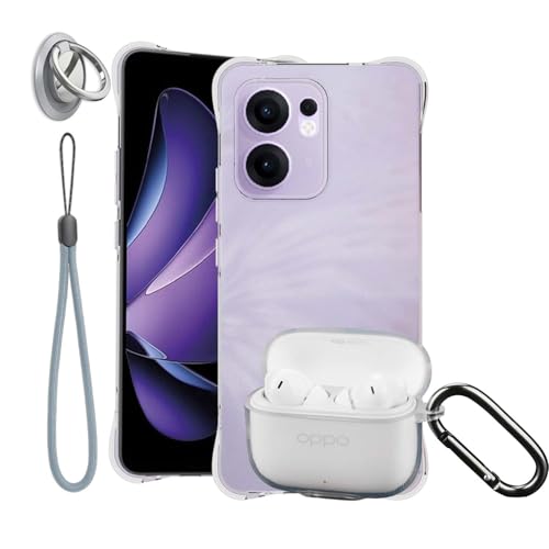 OPPO Reno13 A �p �P�[�X�{Enco buds 3 pro �p �P�[�X�Z�b�g �J�o�[ �X�^���h�t�� YAJOJO �ϏՌ� TPU�o���p�[ ��ʃ����Y�ی� �����h�~ �S�ʕی�J�o�[ �g�уJ�o�[ �w��h�~ ���ϖh�~ �����₷�� �y�N���A�z