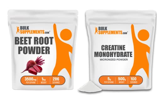 BULKSUPPLEMENTS.COM Beet Root Powder 1KG & Creatine Monohydrate 500g Bundle