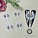 Set 8Pcs 3D Flowers Nails Charms With Rhinestone Gems Handmade by Acrylic Powder Design For Long Nail L,XL,XXL Flower Nail Art Floral Salon Decor Women Girls (8Pcs-White 3 Rhinestones)