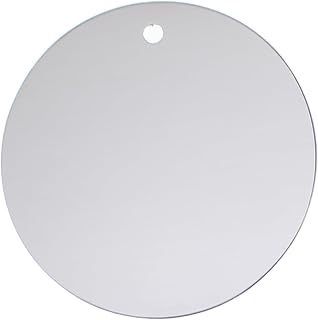 CleverDelights 2" Round Aluminum Blanks - Shiny Anodized Finish - 18GA (.039") Thickness - 3mm (1/8") Hole - Stamping, Hardware, Valve Tags, Crafts - 2 Inch Diameter (25)