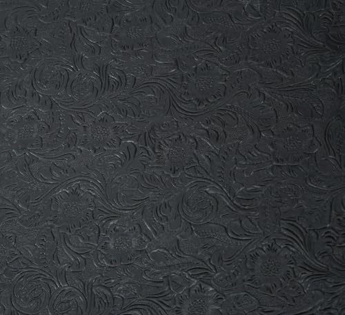 Feuilles de cuir géométrique imprimé noir texture relief premium
