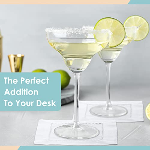 Moukeren DY-MOUKEREN-1644 12 Pieces Linen Cocktail Napkins 6 X 6 Inch Cloth Cocktail Napkins Washable Linen Hemstitch Napkins thumb #3