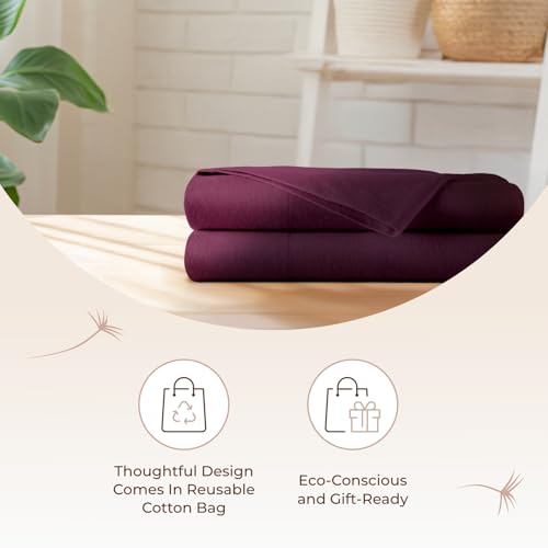 Image of Whisper Organics Organic Cotton Flannel Pillow Case Set (Queen, Aubergine)