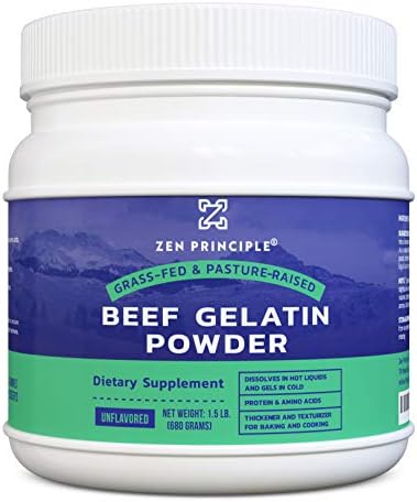 Grass-Fed Gelatin Powder, 1.5 lb. Custom Anti-Aging Protein for Healthy Hair, Skin, Joints & Nails. Paleo and Keto Friendly Cooking and Baking. Type 1 and 3 Collagen. GMO and Gluten Free. Unflavored.