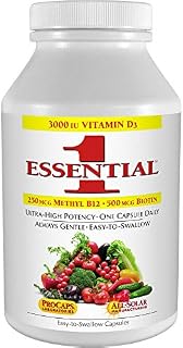 Andrew Lessman Essential-1 Multivitamin 180 Small Capsules 3000 IU Vitamin D3. 250 mcg