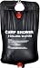 None-branded Solar Shower Bag, Solar Heated Camping Surf Shower (Black-20L/5Gallon)